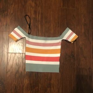 F21 off shoulder crop top